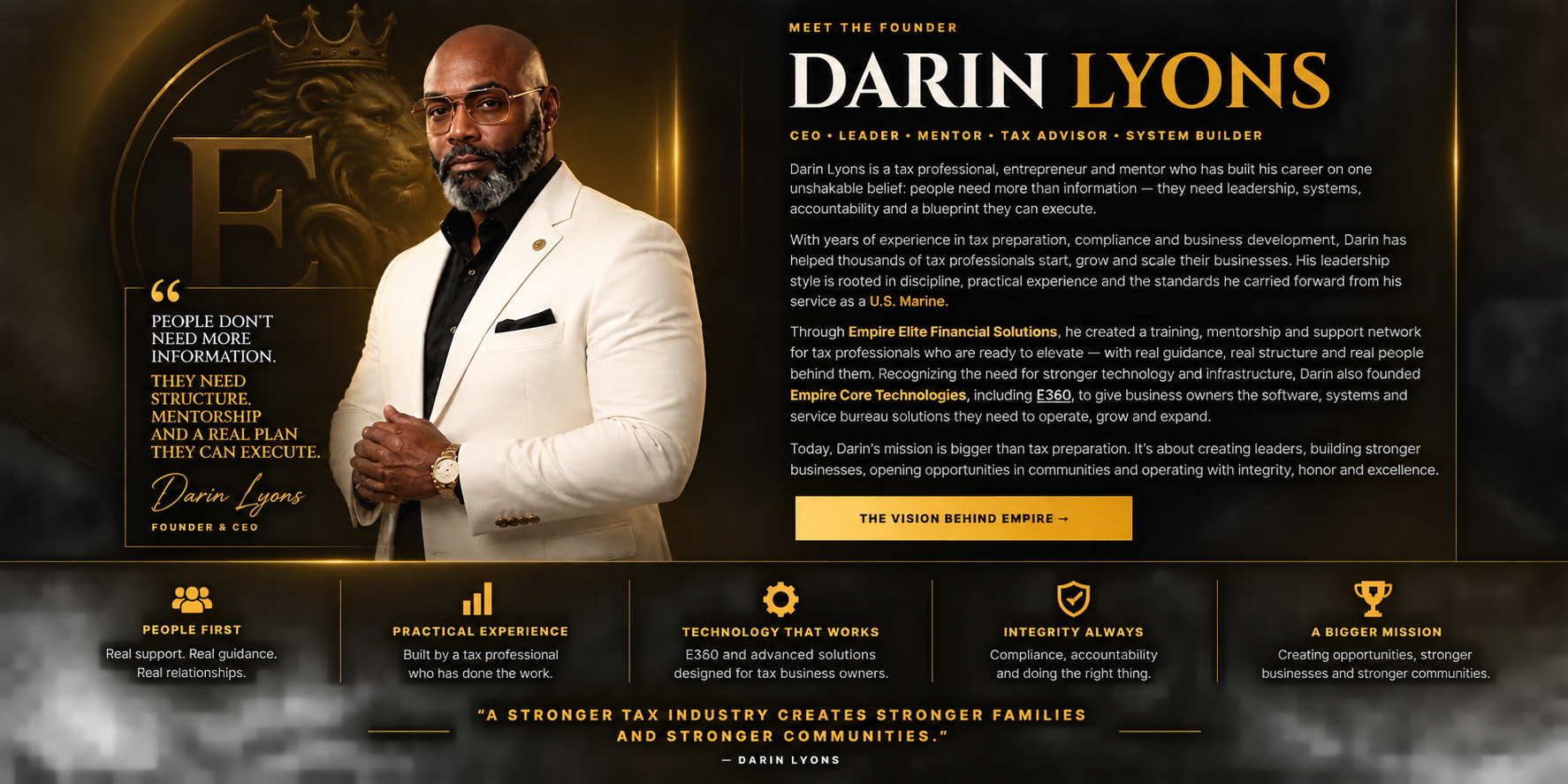 Darin Lyons — Founder and CEO of Empire Elite Financial Solutions and Empire Core Technologies